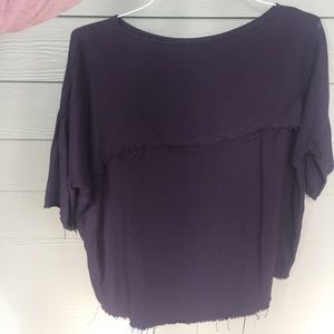 Black Crane Square Top in Purple